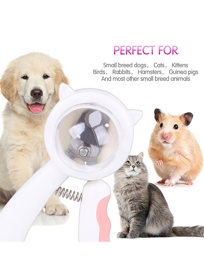 قلامة أظافر للحيوانات الأليفة مع مبرد أبيض/ وردي 17x12.5x5سم - Image 5