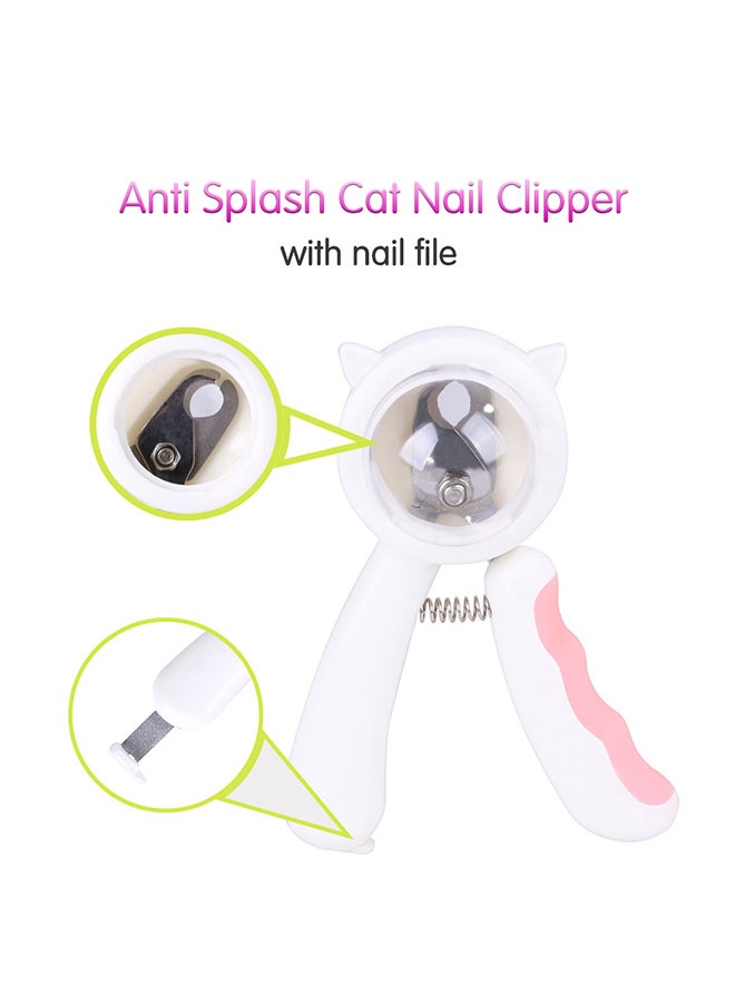 قلامة أظافر للحيوانات الأليفة مع مبرد أبيض/أزرق 17x12.5x5سم - Image 2