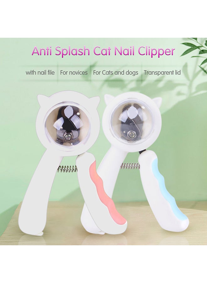 قلامة أظافر للحيوانات الأليفة مع مبرد أبيض/أزرق 17x12.5x5سم - Image 3