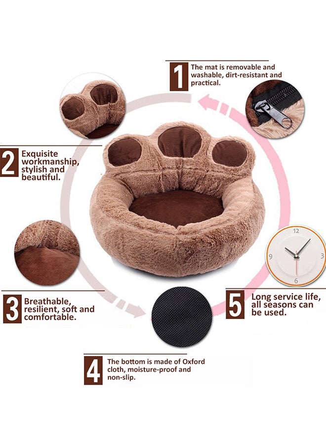 Comfortable Pet Bed Mat Coffee 30x30x10cm - Image 2