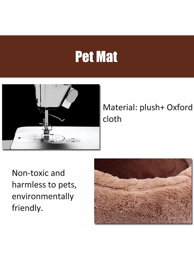 Comfortable Pet Bed Mat Coffee 30x30x10cm - Image 5