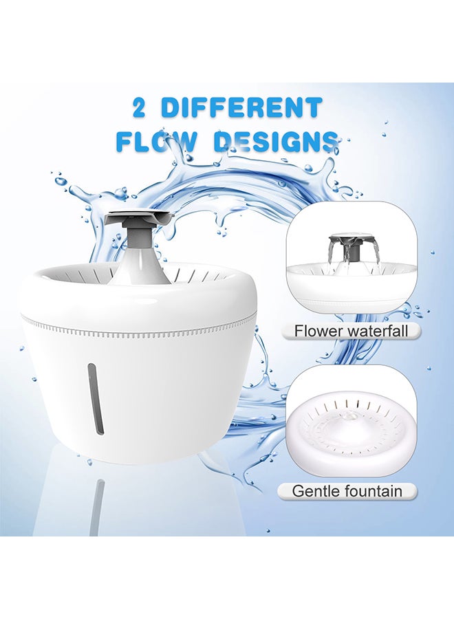 Generic Automatic Pet Water Fountain White 20.5x20.5x15.3cm  - Image 5