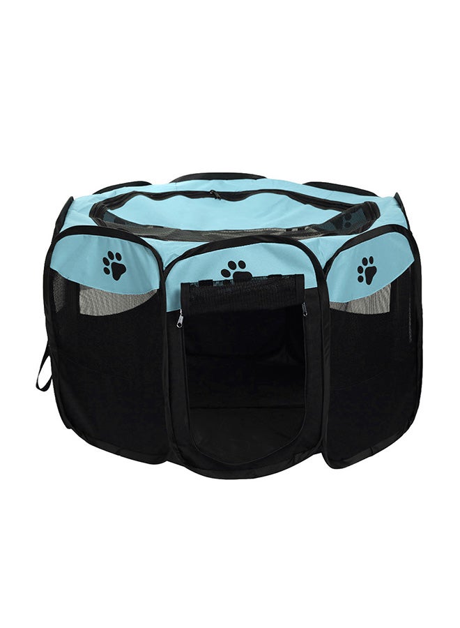 قفص لعب قابل للطي ومضاد للماء للحيوانات الأليفة أسود/أزرق 45x33x4سم - Image 1