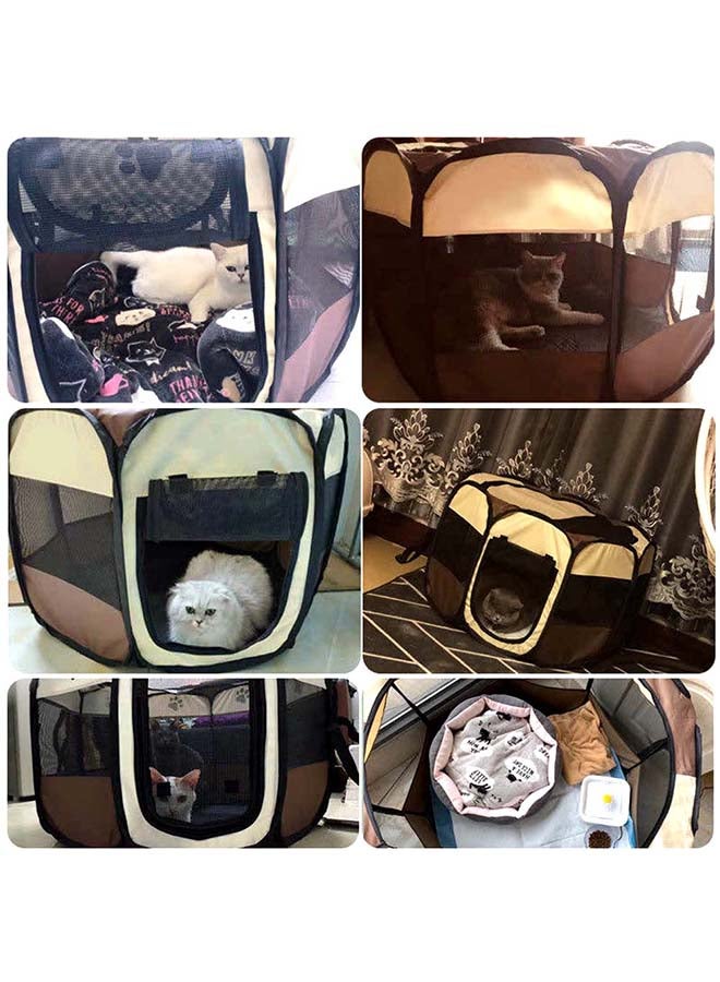 قفص لعب قابل للطي ومضاد للماء للحيوانات الأليفة أسود/أزرق 45x33x4سم - Image 5