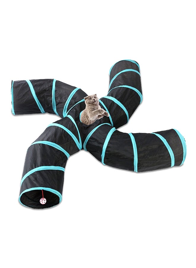 Pet Play Tunnel Toy Black/Blue 31x31x4centimeter - Image 1