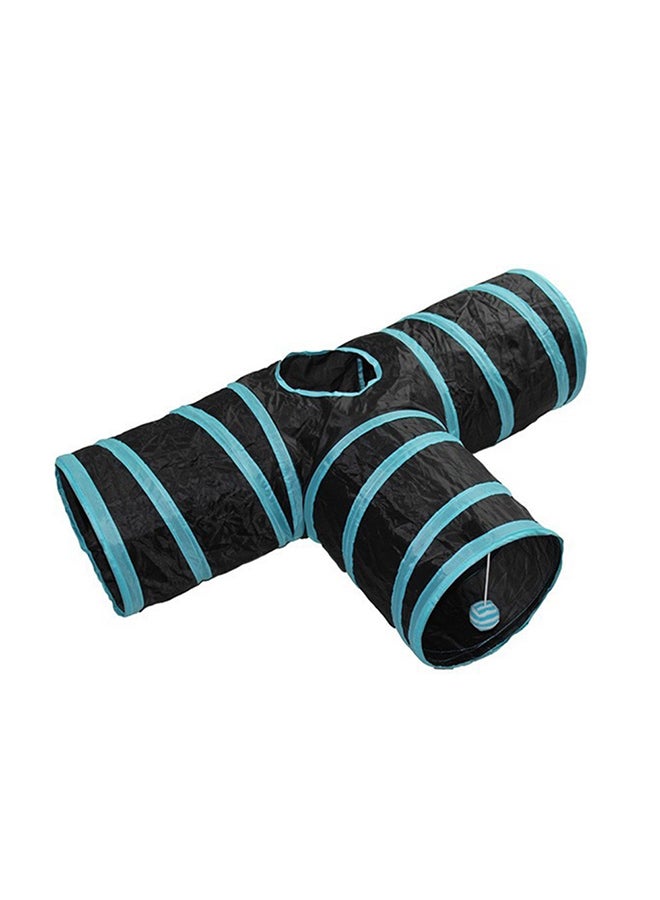 Indoor Cat Tunnel 3 Way Pet Toys Black 15x3x3cm - Image 3