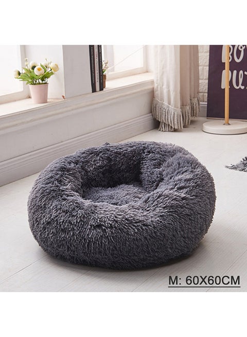 Donut Cat Dog Bed Dark Gray 28x20x8cm