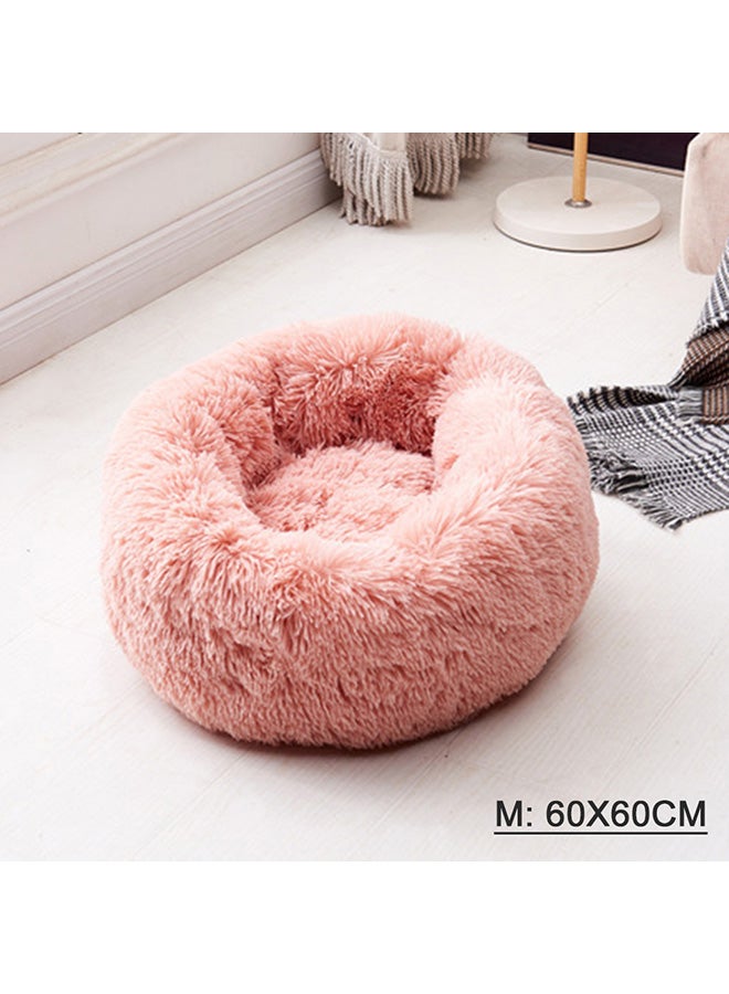 Ultra Soft Fur Cat Bed Skin Pink 25x20x8cm - Image 1