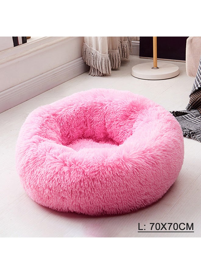 Ultra Soft Fur Cat Bed Pink 30x20x8cm - Image 1