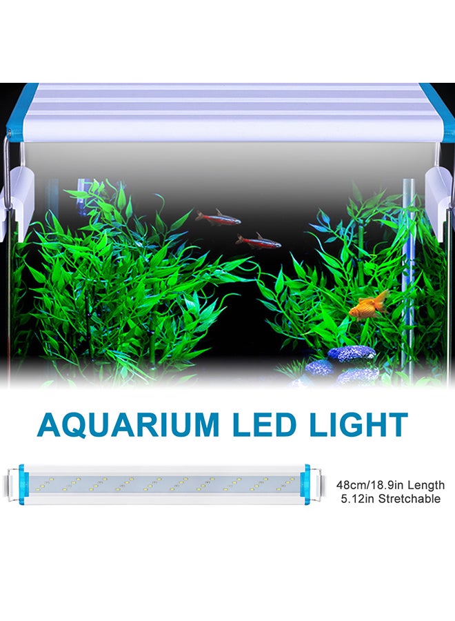 مصباح LED لحوض الأسماك أبيض 48.8x7.8x5سم - Image 1