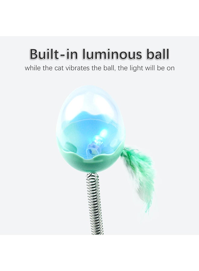 Food Dispenser Ball Interactive Toy With LED Light White/Black 28x8x8cm - Image 5