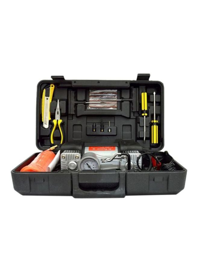 camel Car Air Compressor With Plastic Tool Box And Dual Cylinders - Image 1