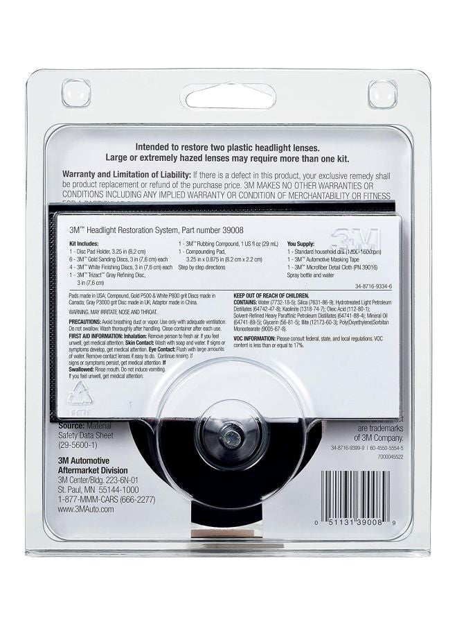 3M - Auto Headlight Restoration System - Image 1
