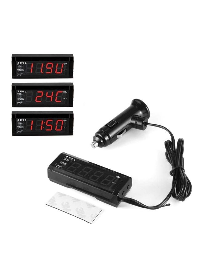3-In-1 Thermometer Voltage Meter