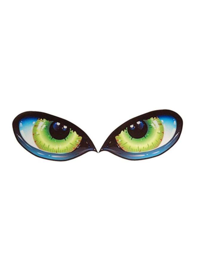 OUTAD 2-Piece 3D Eyes Reflective Car Stickers Set