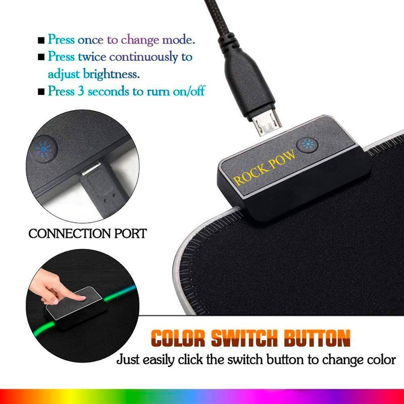 Rock Pow Anti-Slip Gaming Mouse Pad - Image 4