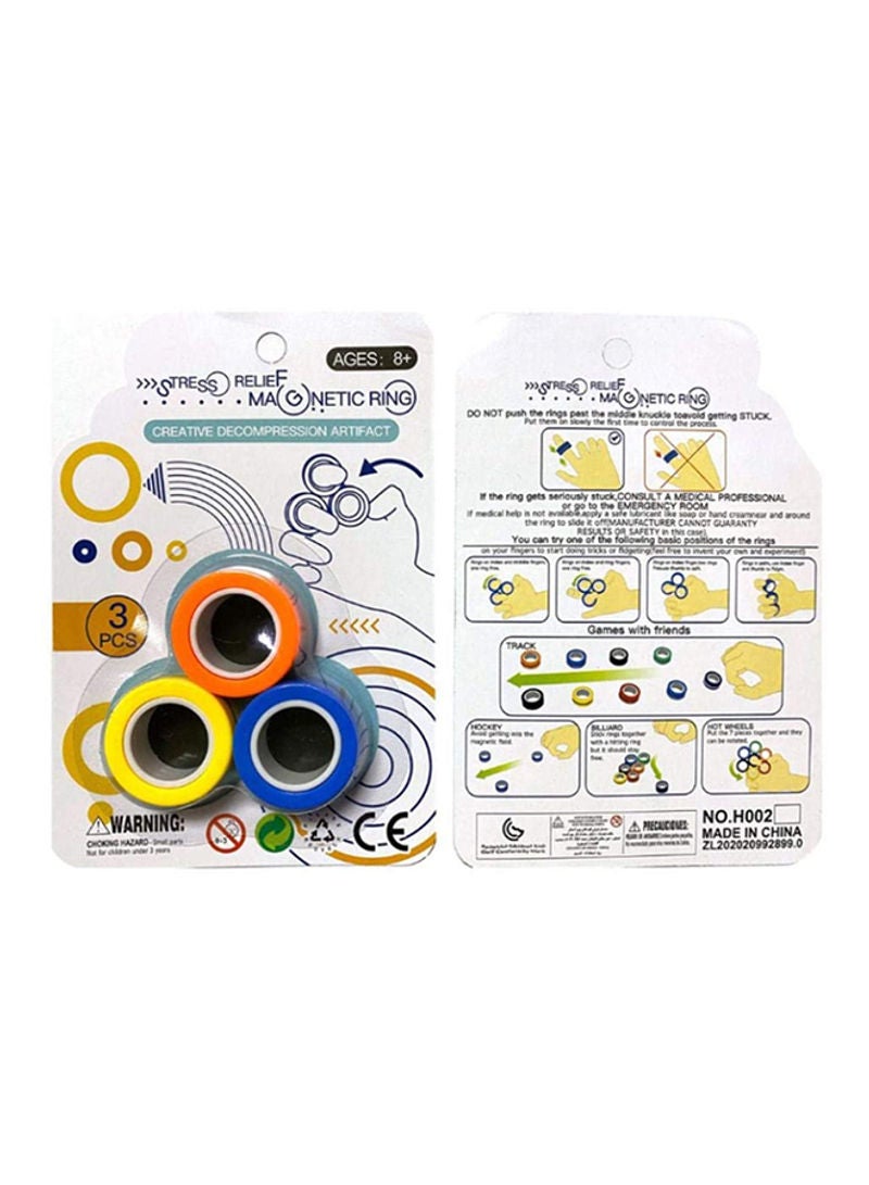 3 Piece Fidget Spinner Anti Stress Magnetic Rings cmcm - Image 3