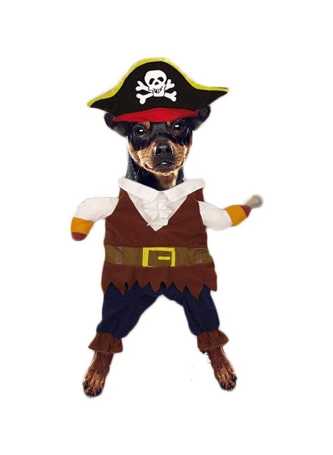 زي تنكري مرح على شكل قرصان للحيوانات الأليفة متعدد الألوان Medium - Image 1