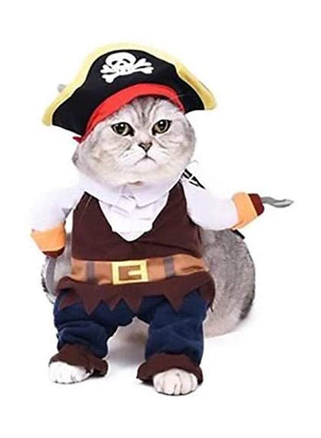 زي تنكري مرح على شكل قرصان للحيوانات الأليفة متعدد الألوان Medium - Image 2