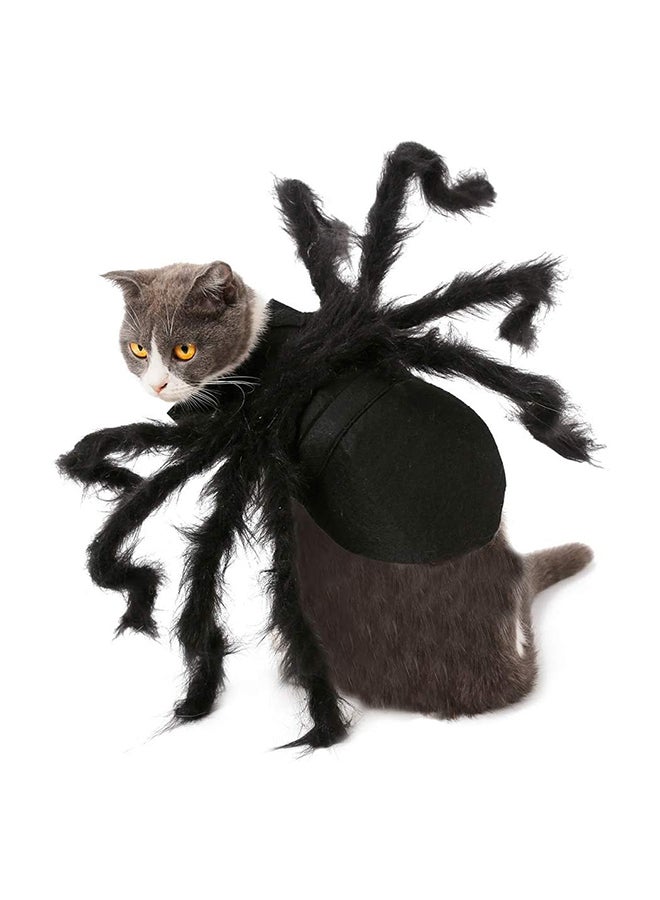 زي تنكري للحيوانات الأليفة بتصميم عنكبوت أسود Small - Image 1