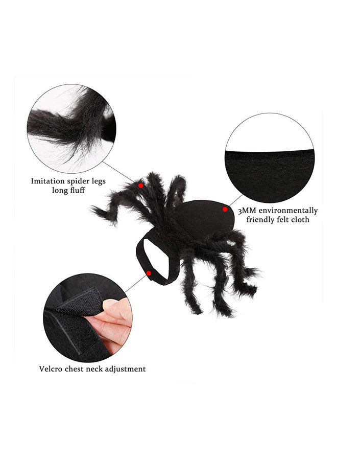 زي تنكري للحيوانات الأليفة بتصميم عنكبوت أسود Small - Image 3