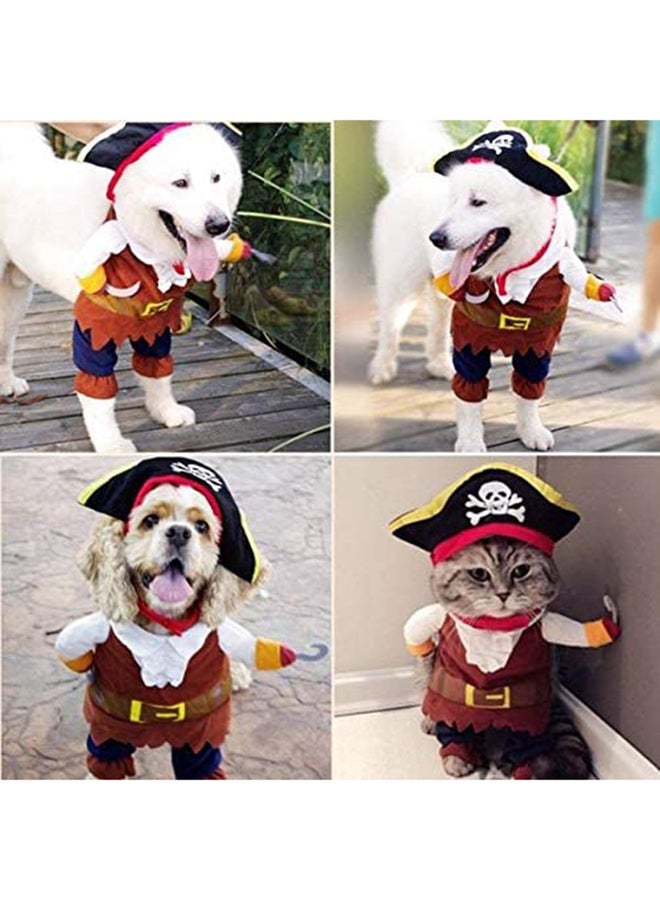 زي تنكري مرح على شكل قرصان للحيوانات الأليفة متعدد الألوان Medium - Image 3