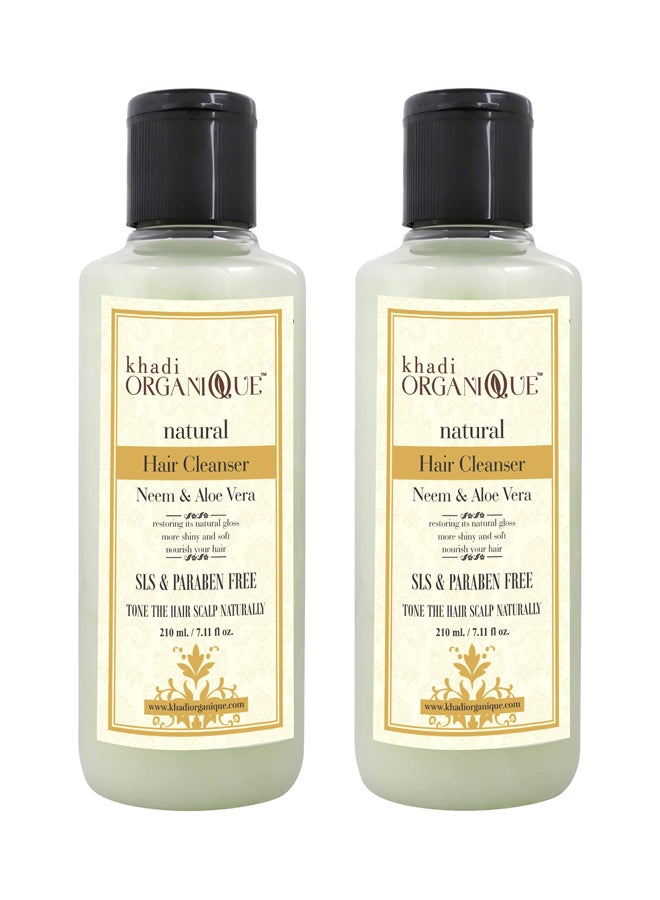 كادي أورجانيك مجموعة من عبوتين منظف الشعر بالنيم والألوفيرا 420ملليلتر - Image 1