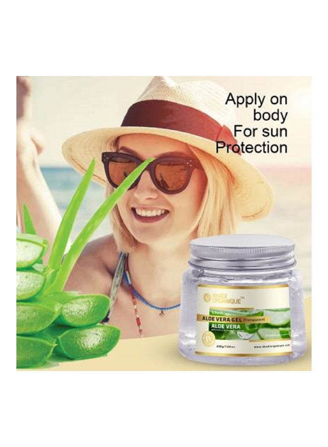 Khadi ORGANIQUE Pack Of 3 Transparent Aloe Vera Gel 600grams  - Image 2