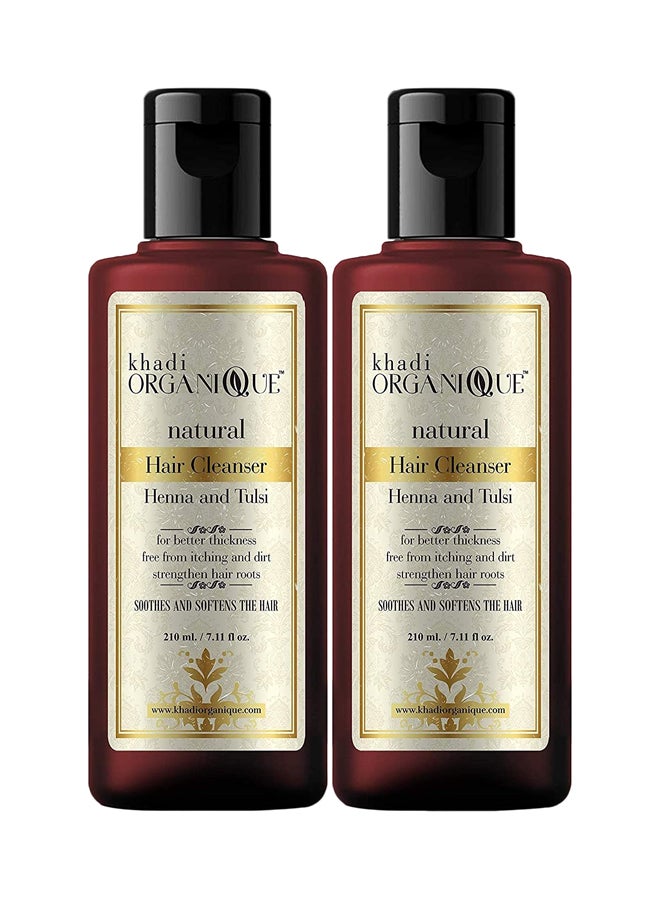 كادي أورجانيك مجموعة منظف الشعر بالحناء والتولسي مكونة من قطعتين 420ملليلتر - Image 1