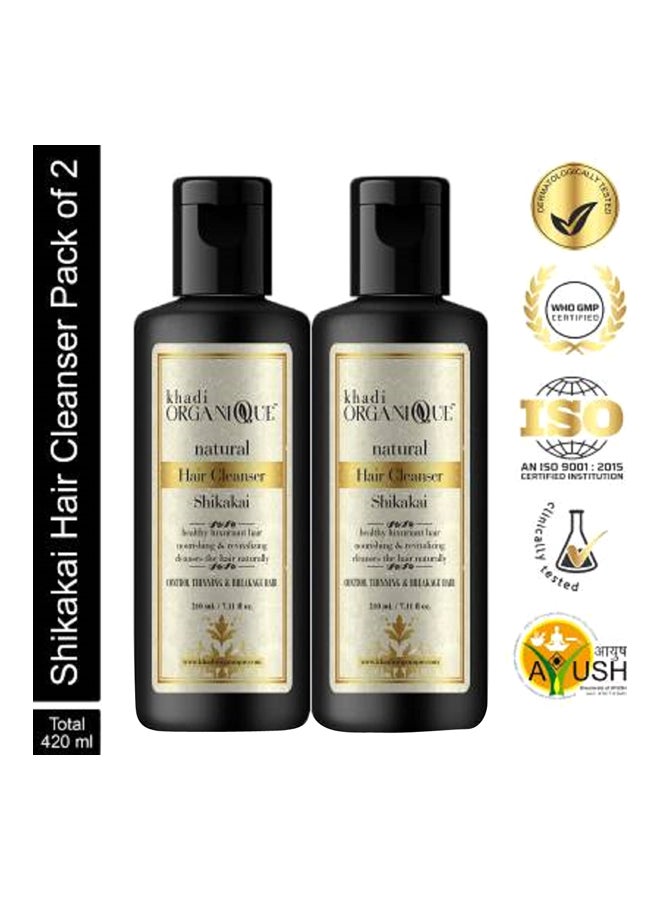 كادي أورجانيك مجموعة منظف شعر بخلاصة الشيكاكاي والعسل مكونة من عبوتين 420ملليلتر - Image 2