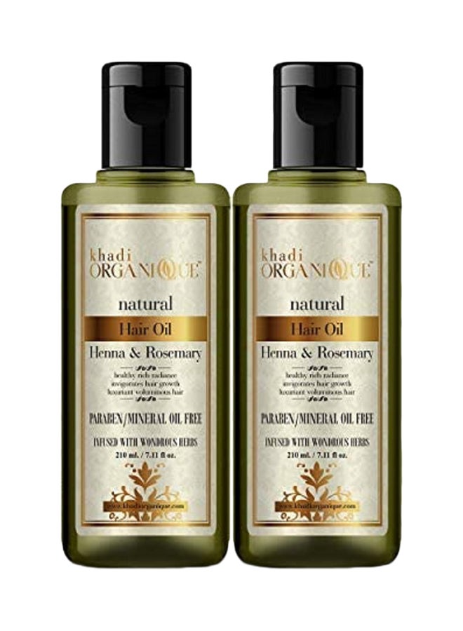 كادي أورجانيك مجموعة زيت الشعر بخلاصة الحناء وإكليل الجبل مكونة من قطعتين 420ملليلتر - Image 1