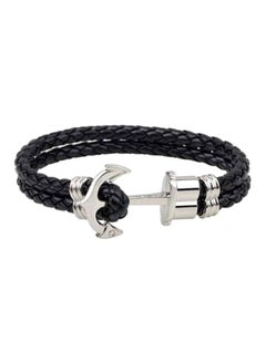 Leather Anchor Bracelet