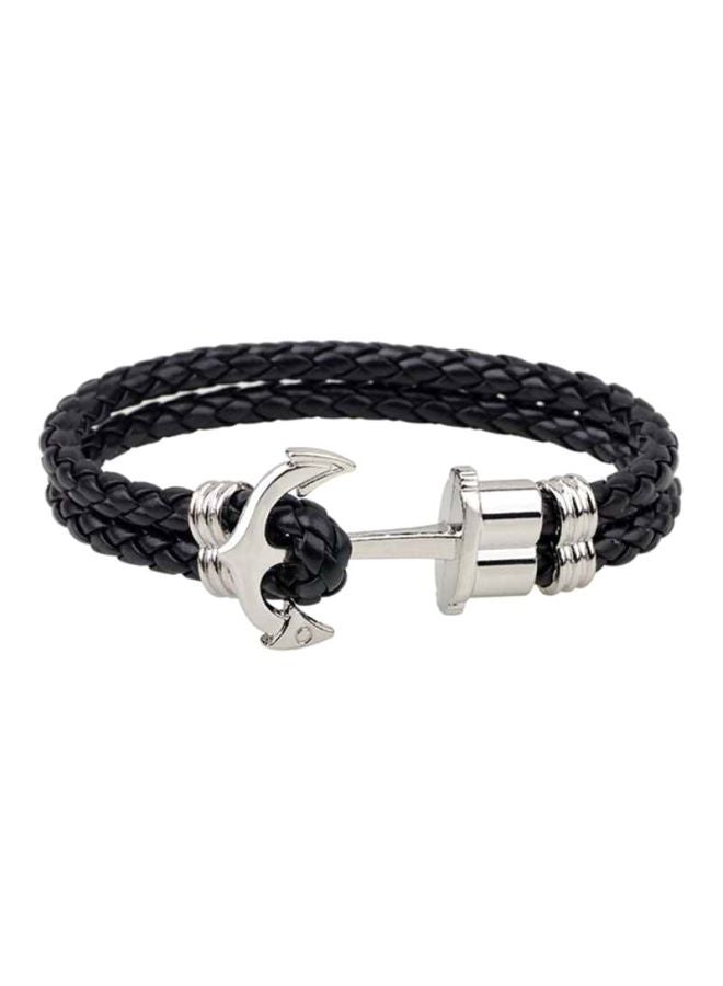 QiaoKai - Leather Anchor Bracelet - Image 1