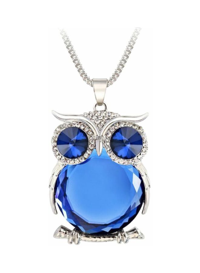 QiaoKai - Zinc Alloy Owl Necklace Pendant With Crystal - Image 1