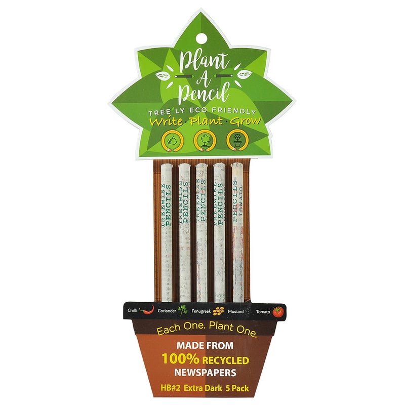تري وايز أقلام رصاص داكنة جداً قابلة للزراعة غير مصنوعة من الخشب مقاس HB2 من Treewise 23سم - Image 2
