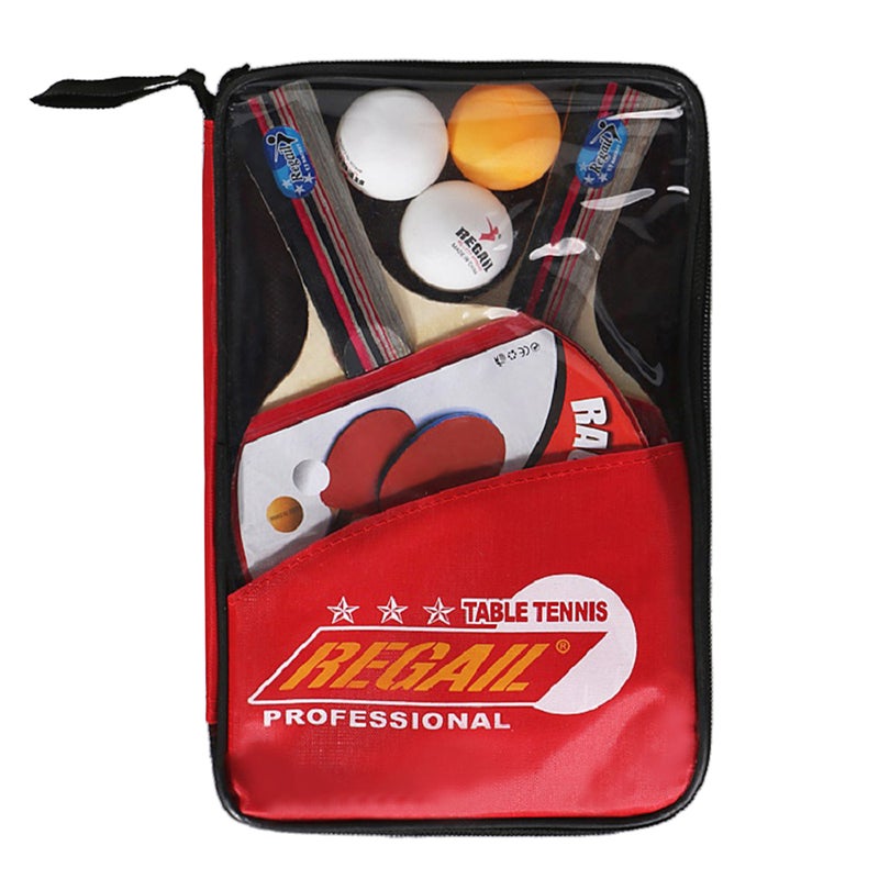 Generic - 6-Piece Table Tennis Racket Set 28.0x17.5x2.5cm - Image 1