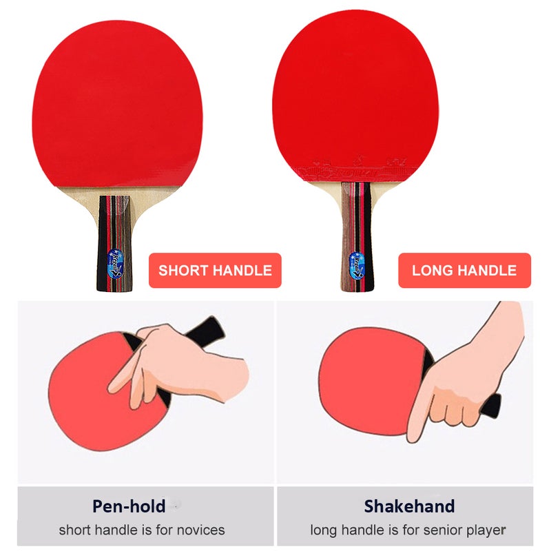 Generic - 6-Piece Table Tennis Racket Set 28.0x17.5x2.5cm - Image 1