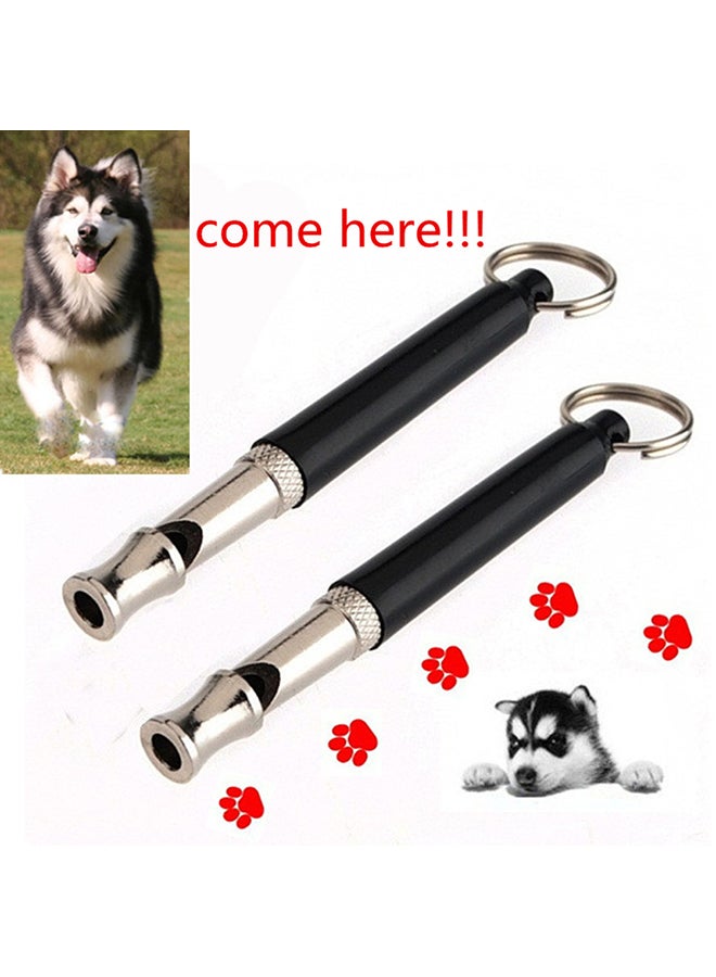 Adjustable Ultra Sonic Volume Whistle Black/Silver 8x9x9cm