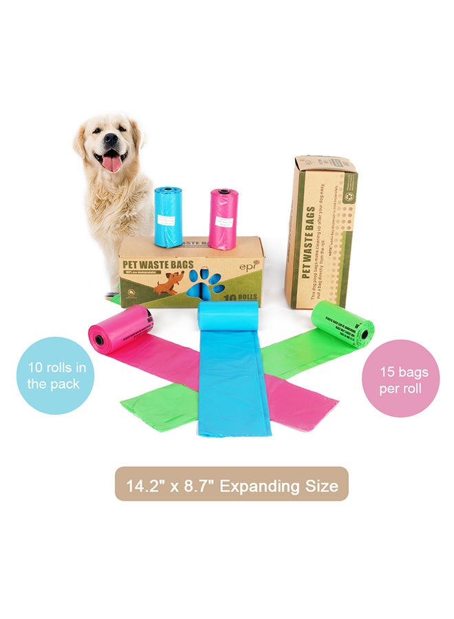 Generic Pack Of 10 Disposable Pet Bags Blue 15.6x6.4x6.1cm - Image 3