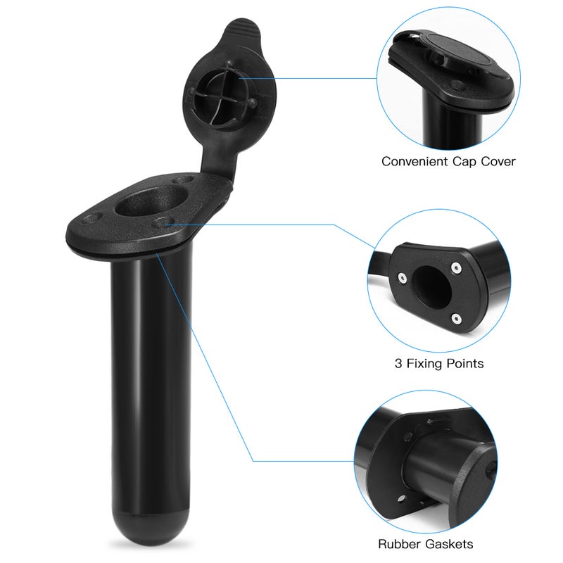 4-Piece Kayak Fishing Rod Holder With Cap 24.0x20.0x10.0cm