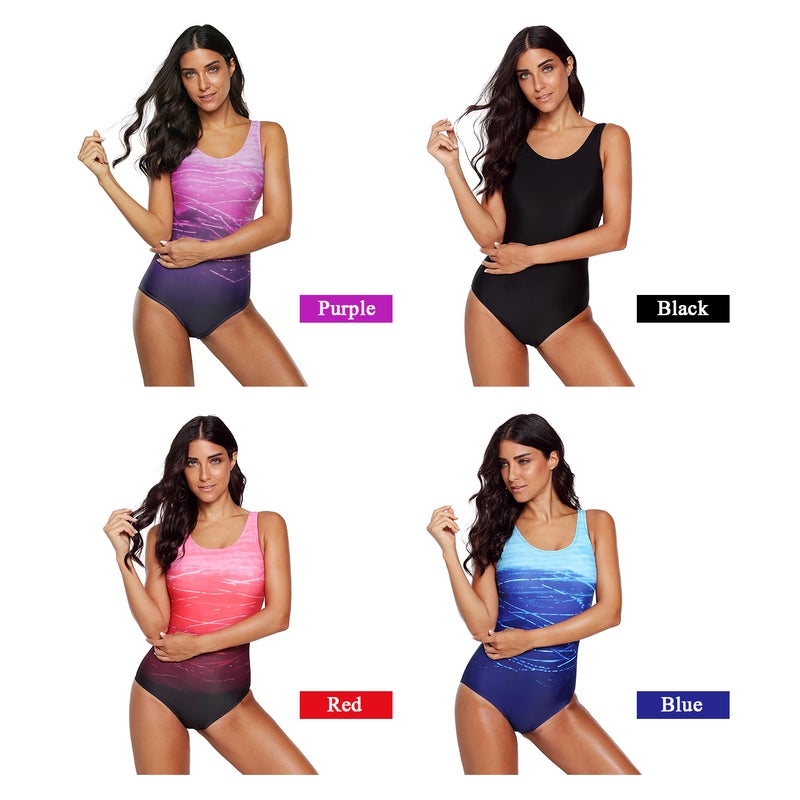 Generic - Women One Piece Swimsuit with Detachable Padded Cups X Back Swimming Suit 25.0x20.0x4.0cm - Image 1