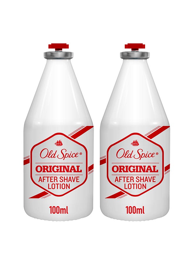 Old Spice Original After Shave Lotion Pack of 2 100ml - Image 1