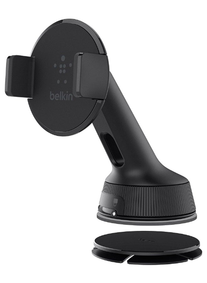 belkin - Belkin Car Phone Holder Dashboard Car Mobile Stand Windshield Car Cradle Suction Compatible with iPhone 13 Pro,13 Pro Max,13,13 mini, iPhone 12 pro max,11 Pro Max Xs Max X XR, Galaxy S20+ S10+ & More Black - Image 1