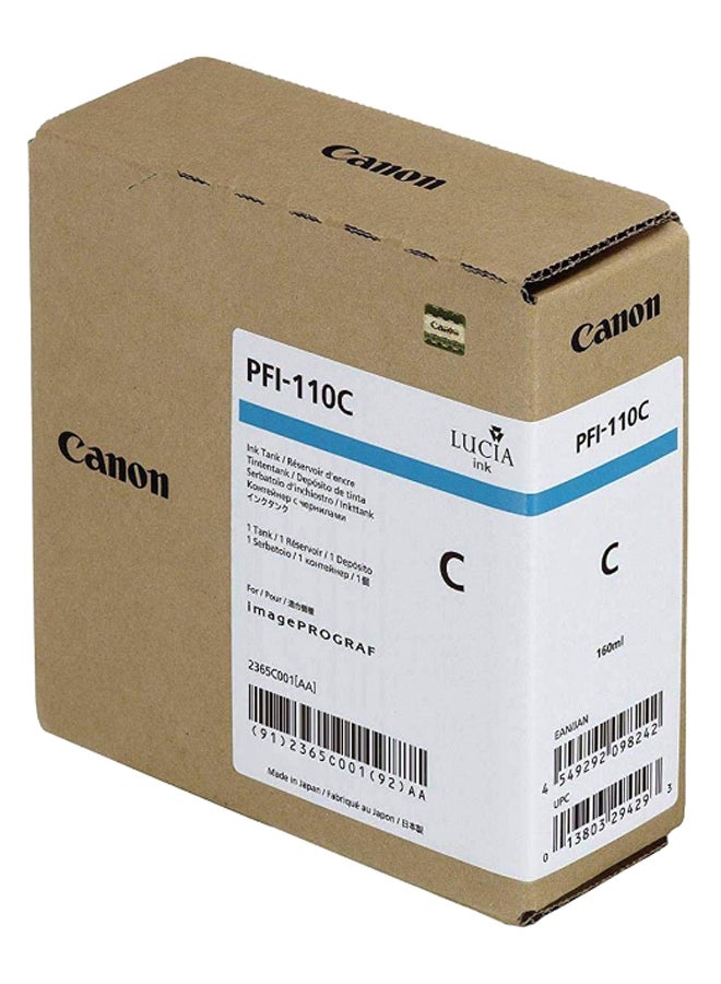 Canon Genuine Ink Tank For PFI-110C Cyan - Image 2