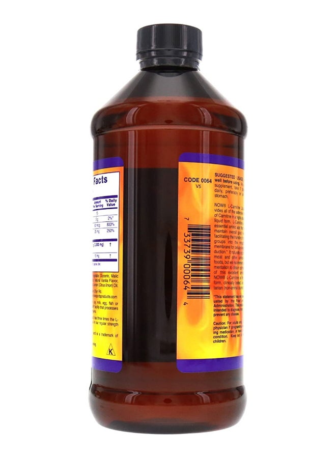 Now Foods Pack Of 2 Triple Strength L-Carnitine Citrus Liquid 946 ml - Image 4