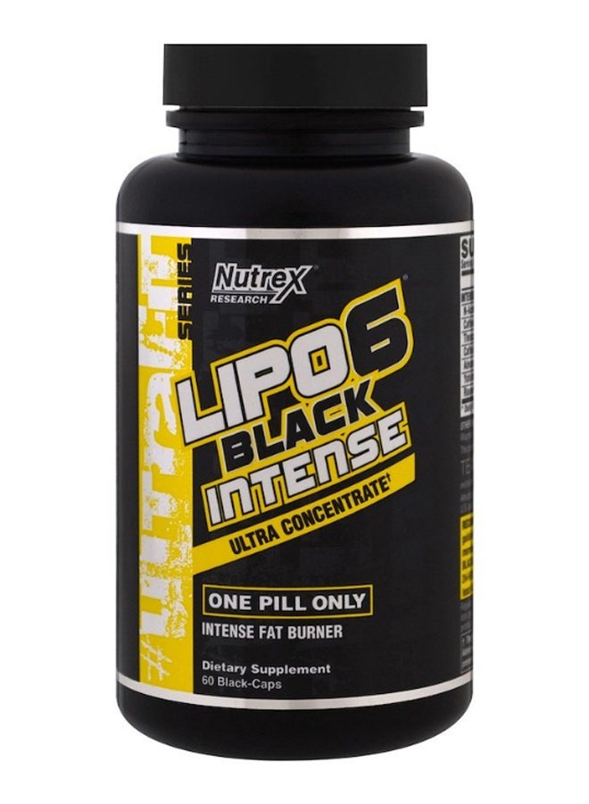 Nutrex Research Lipo-6 Black Intense Fat Burner Supplement - 60 Capsules  - Image 1