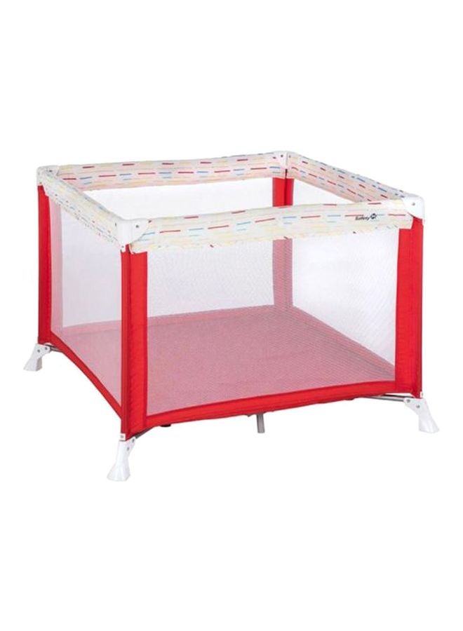 Safety 1st Foldable Lines Baby Circus Playpen - Red/White  - Image 1