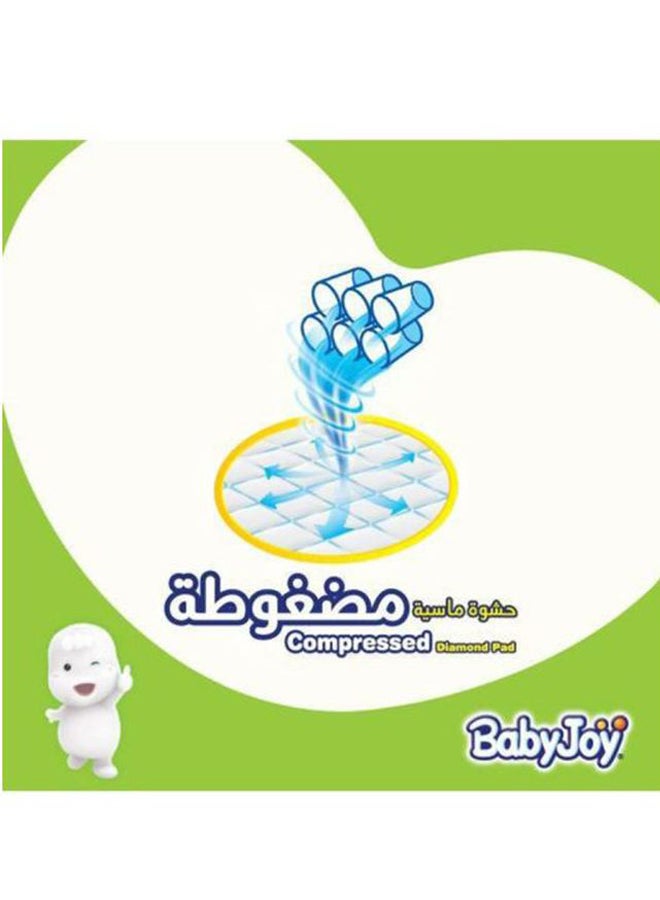 بيبي جوي وسادة ماسية مضغوطة، حجم 1 حديثي الولادة، حتى 4 كجم، عبوة ضخمة، 84 حفاضة - Image 2