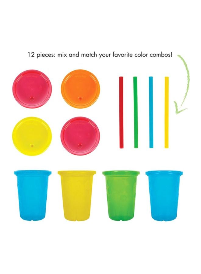 the FIRST years - Take And Toss Sipper Cups With Straw, Pack Of 4, 10Oz - Multicolour - Image 1