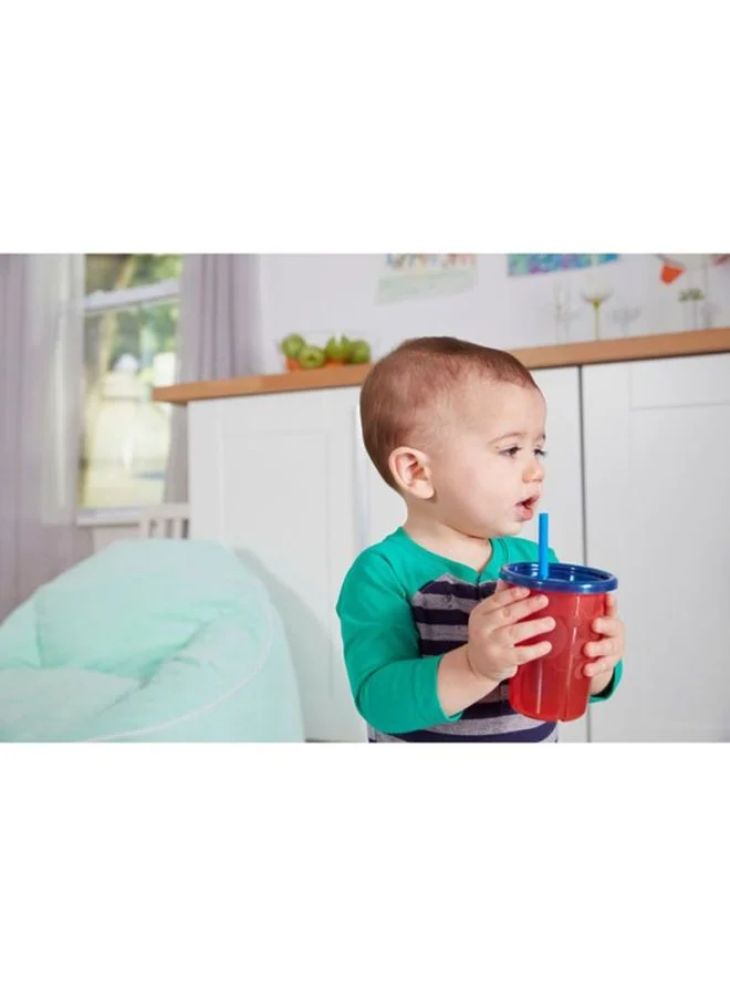the FIRST years Take And Toss Sipper Cups With Straw, Pack Of 4, 10Oz - Multicolour